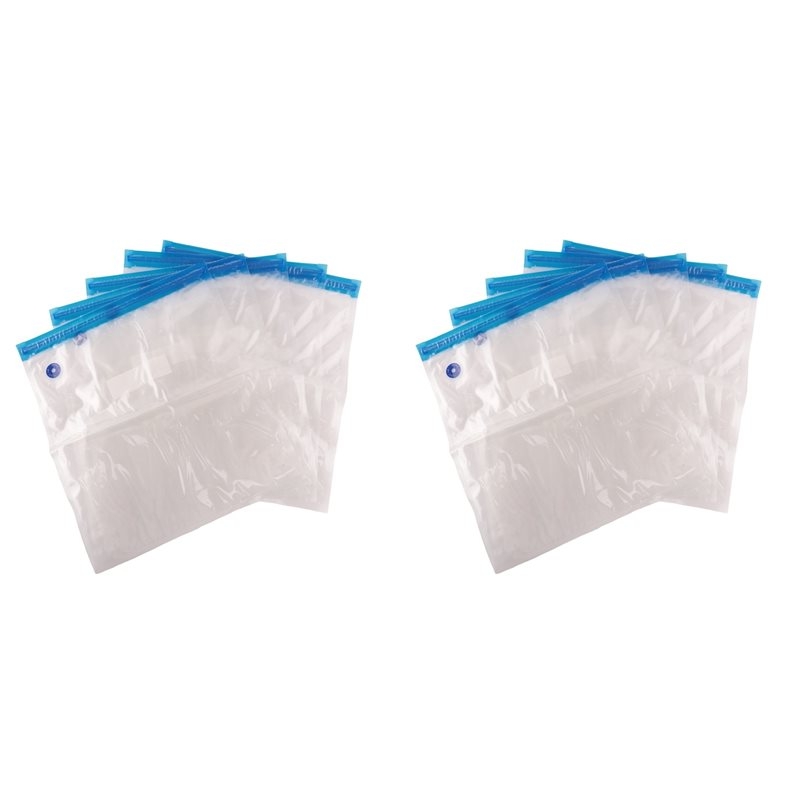 Food Storage Bags Reusable - 10 個の再利用可能な真空食品保存ジッパーバッグ、電動ハンドヘルド真空シーラーポンプ用、30 X 34 センチメートル
