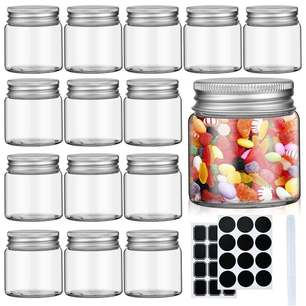 Food Storage With Glass Lids - 2オンス ミニメイソンジャー、蓋付き広口透明ガラスジャー、食品保存、スパイス、ジャム、蜂蜜、ゼリー用の優れたシーリングメイソン缶詰