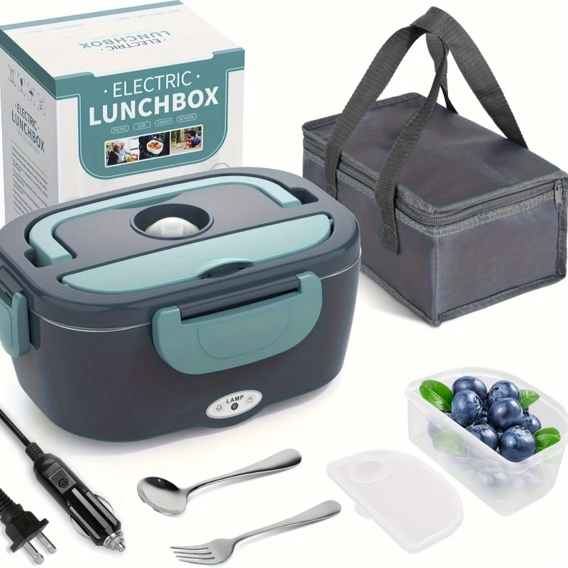Food Storage Warmer - ポータブル電気フードウォーマーランチボックス 1.5L 60W - 車、自宅、オフィス、旅行用の漏れ防止フードヒーター