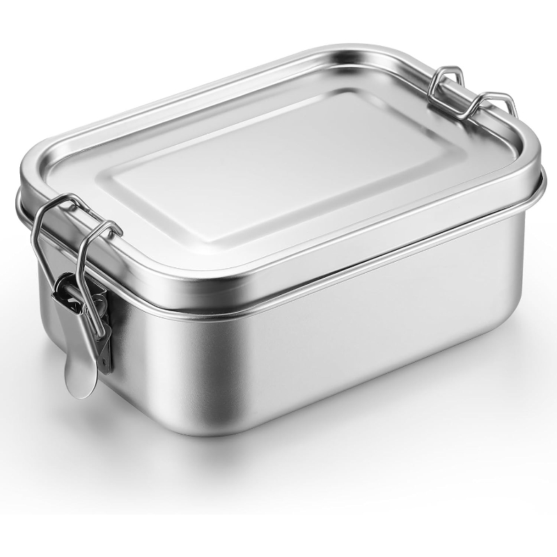 Food Storage Containers B&M - ステンレス製食品保存容器 蓋付き ランチボックス 冷蔵庫オーガナイザー ホットポットプレップボックス アウトドアポータブルミールボックス