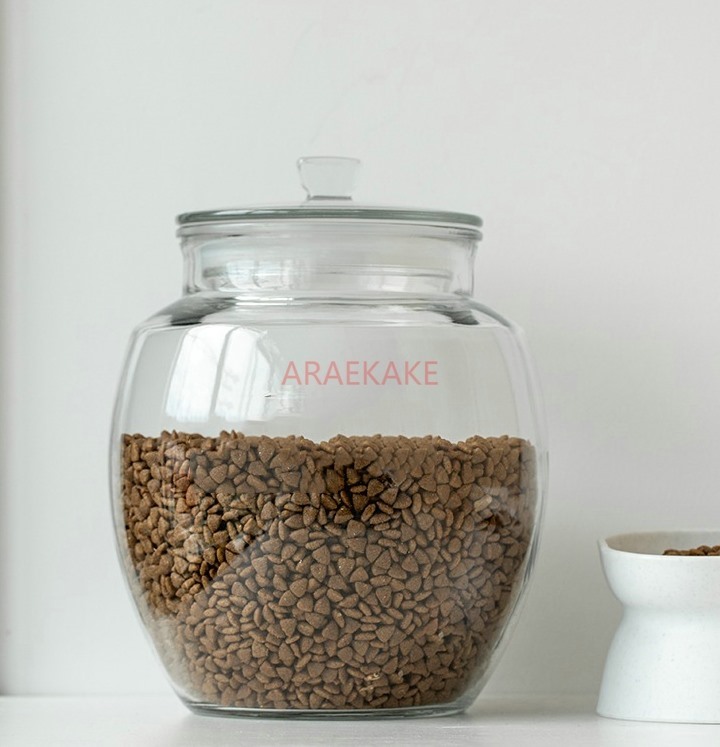 Food Storage Uk - キャットフード保存バケツ、英国密封防湿ジャー、ペットフード保存用ガラス容器、ドッグフード保存バケツ