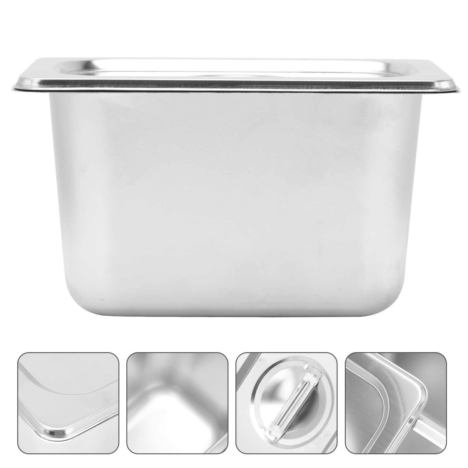 Food Storage Vegetables - ステンレス製サービングボウル1セット、高級食品グレードの保存容器、蓋付き、果物、野菜、サイドディッシュ、家庭用