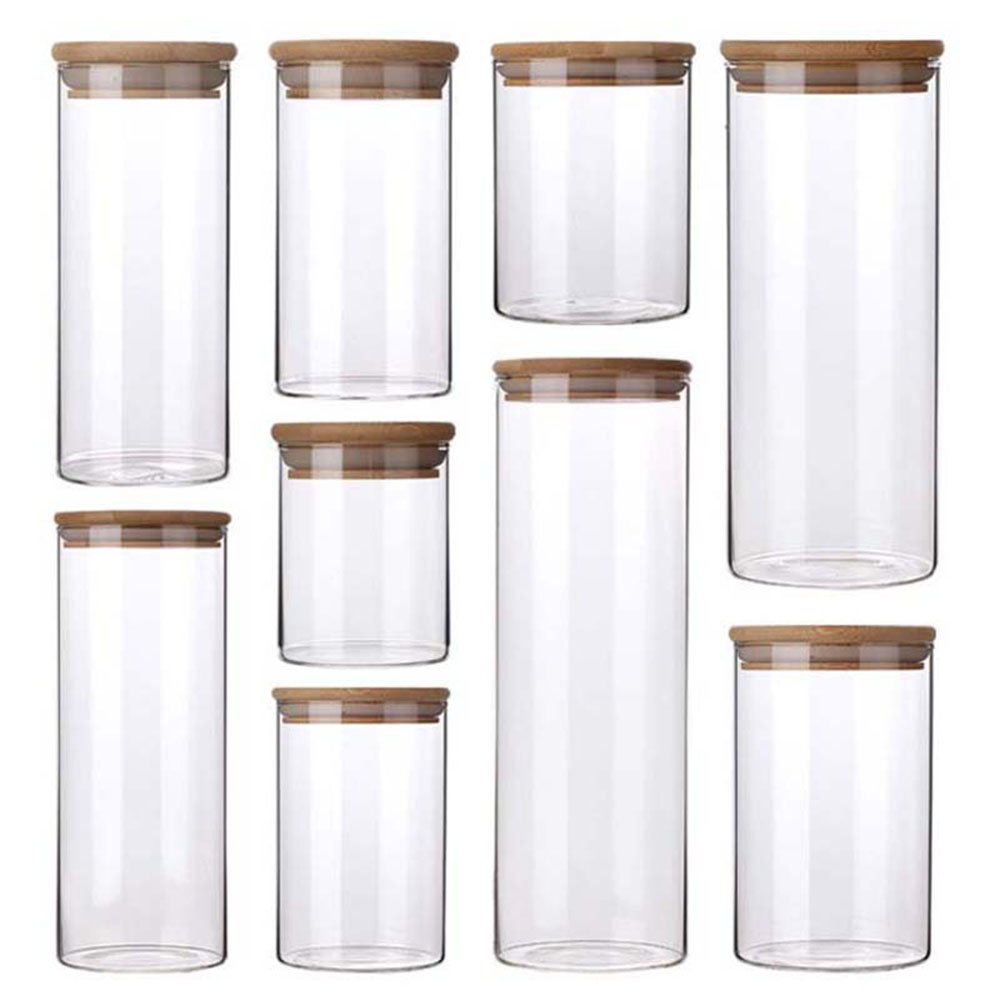 Food Storage With Glass Lids - 4/8 個 250 ミリリットル 500 ミリリットル