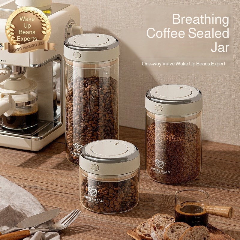 Airtight Cereal Jar - コーヒー豆保存タンク コーヒー粉密封タンク 保存タンク 粉ミルク保存タンク 食品密封鮮度保持タンク