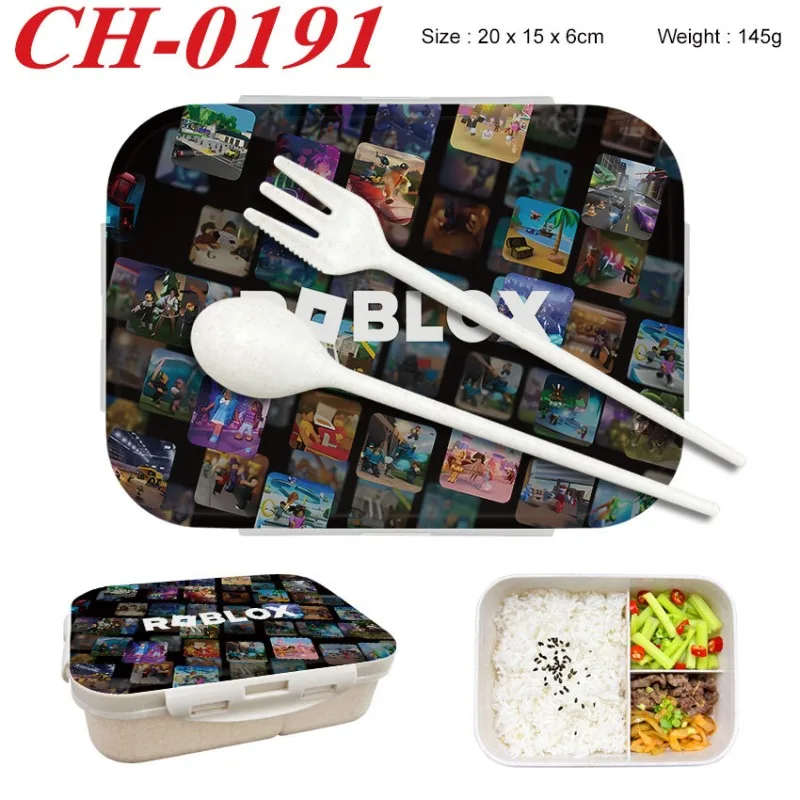 Food Storage Meals - Robloxの弁当箱、ゲームフィギュアプリント入りランチボックス、食品保存容器、誕生日プレゼント