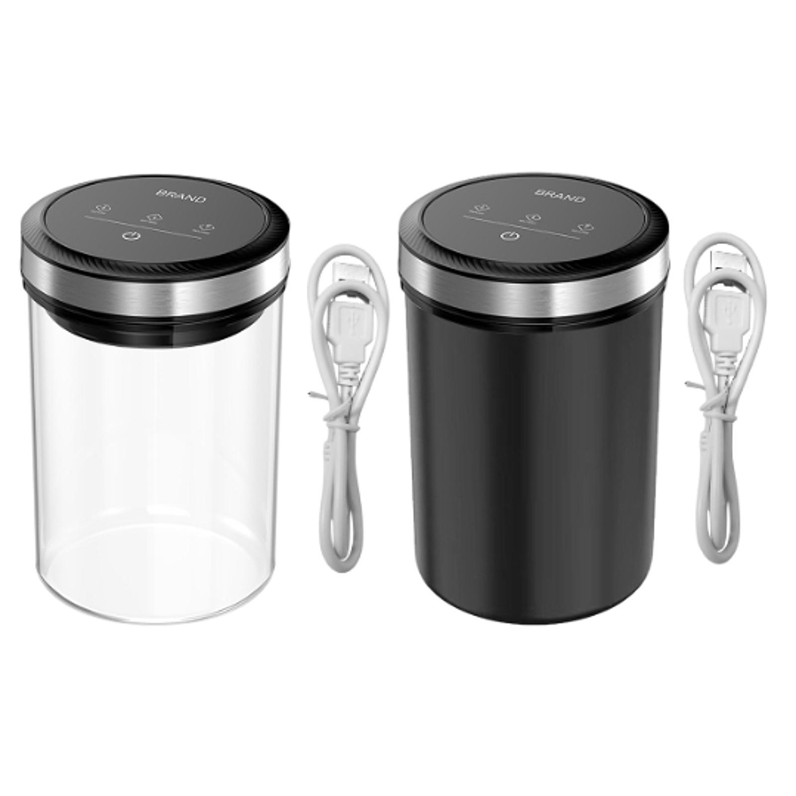 Airtight Cereal Jar - 真空シリアル食品保存容器 ガラス瓶 密閉型気密ジャー ナッツ、オートミール、ペットフード用 パントリーオーガナイザー