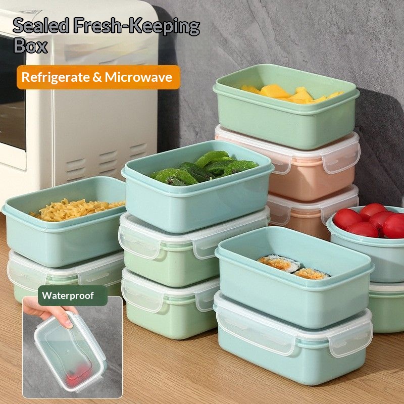 Food Storage Meals - 気密食品保存容器 BPAフリー スタッカブル 漏れ防止 ランチボックス 冷蔵庫オーガナイザー