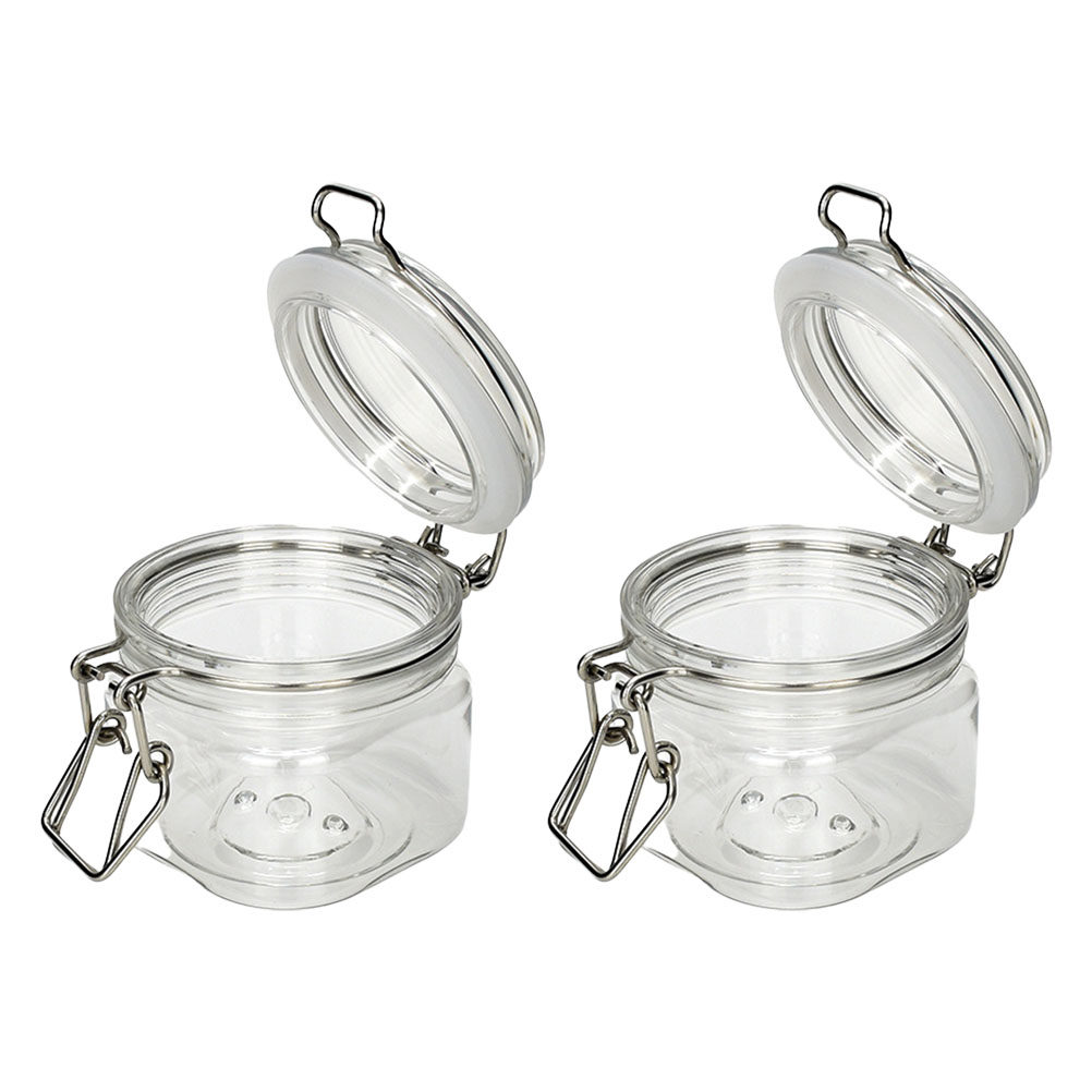 Food Storage Jars - 2 個の密封された保存瓶透明蜂蜜ボトル多機能キッチン容器食品保存用ジャム茶穀物米ナッツ