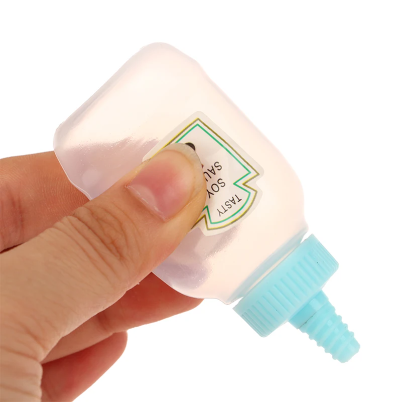 Herb Keeper Container - 4 ピース/セットミニソースボトルケチャップ蜂蜜サラダ容器ボトルポータブルソースジャー収納ランチボックスドレッシングディスペンサー -