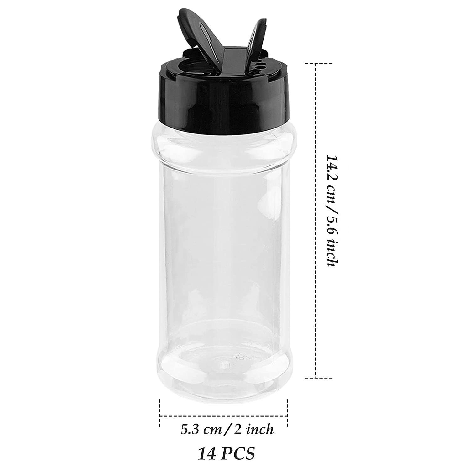 Herb Keeper Container - 8オンスのスパイスジャー、シェイカー蓋付き、空のスパイスジャー、スパイス、ハーブ、調味料粉末を保管するための調味料容器、最高評価