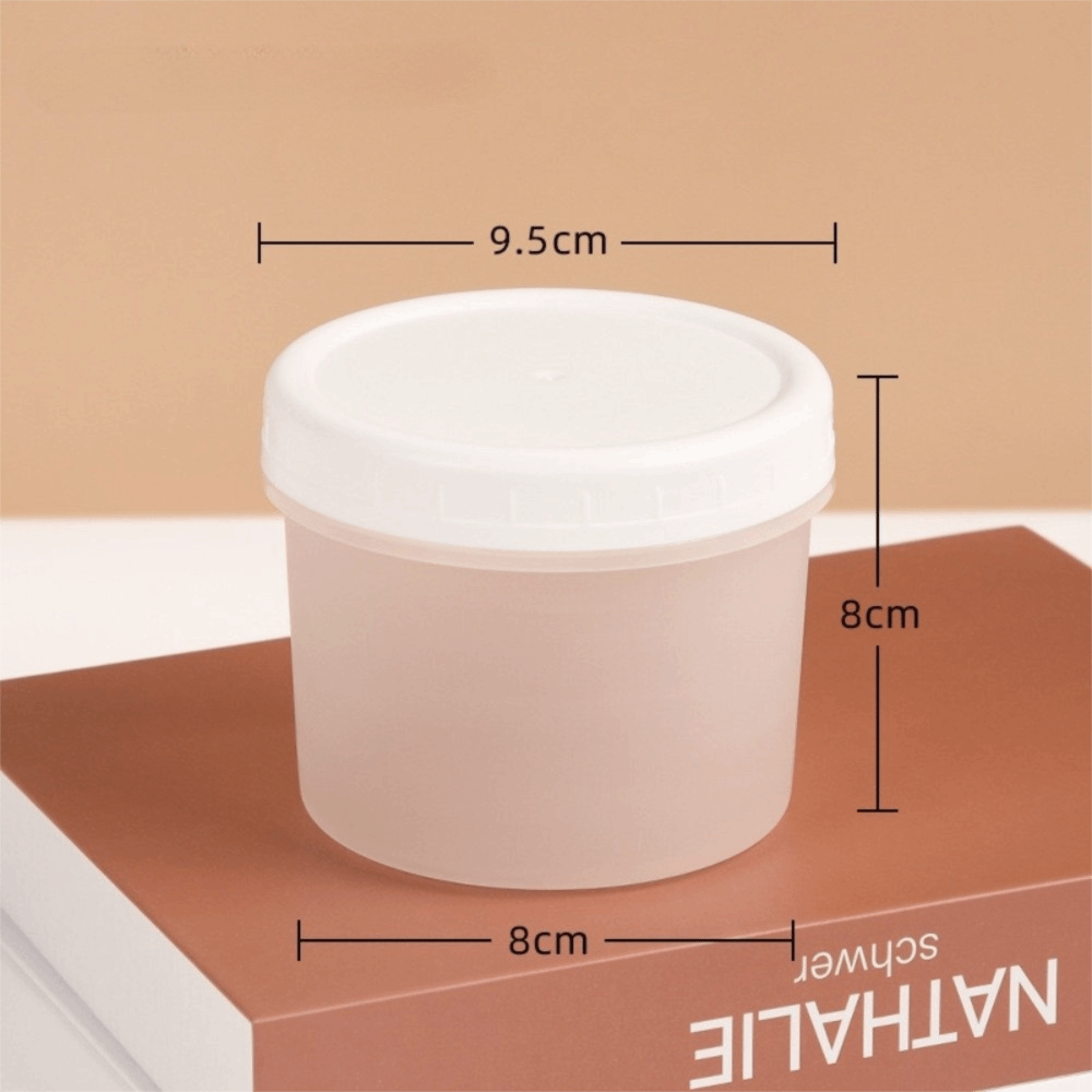 Food Storage Yogurt - 10 個ポータブル透明ヨーグルトプリンジャー蓋付きラウンド食品保存容器密封された再利用可能な鮮度保持ボックスキッチン