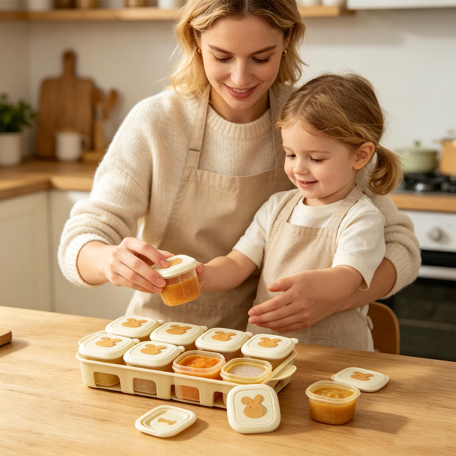 キューブフードフリーザートレイ子供用ヨーグルト容器子供用食品 - Food Storage Yogurt のレビューと価格