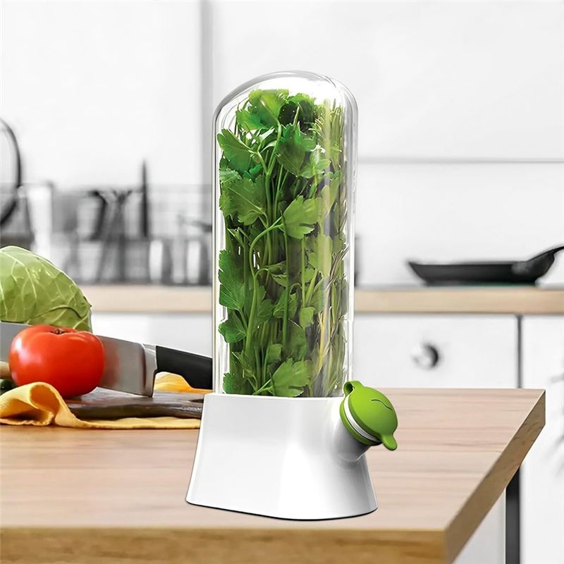 A23E-冷蔵庫用フレッシュハーブキーパー、冷蔵庫用省スペー - Herb Keeper Container のレビューと価格
