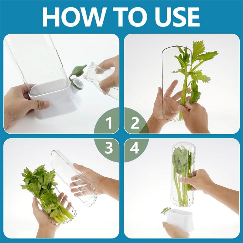 A23E-冷蔵庫用フレッシュハーブキーパー、冷蔵庫用省スペー - Herb Keeper Container のレビューと価格