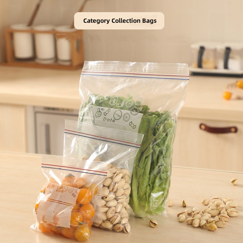再利用可能なジップロックバッグ食品グレード透明保存袋冷蔵庫鮮 - Food Storage Bags Reusable のレビューと価格