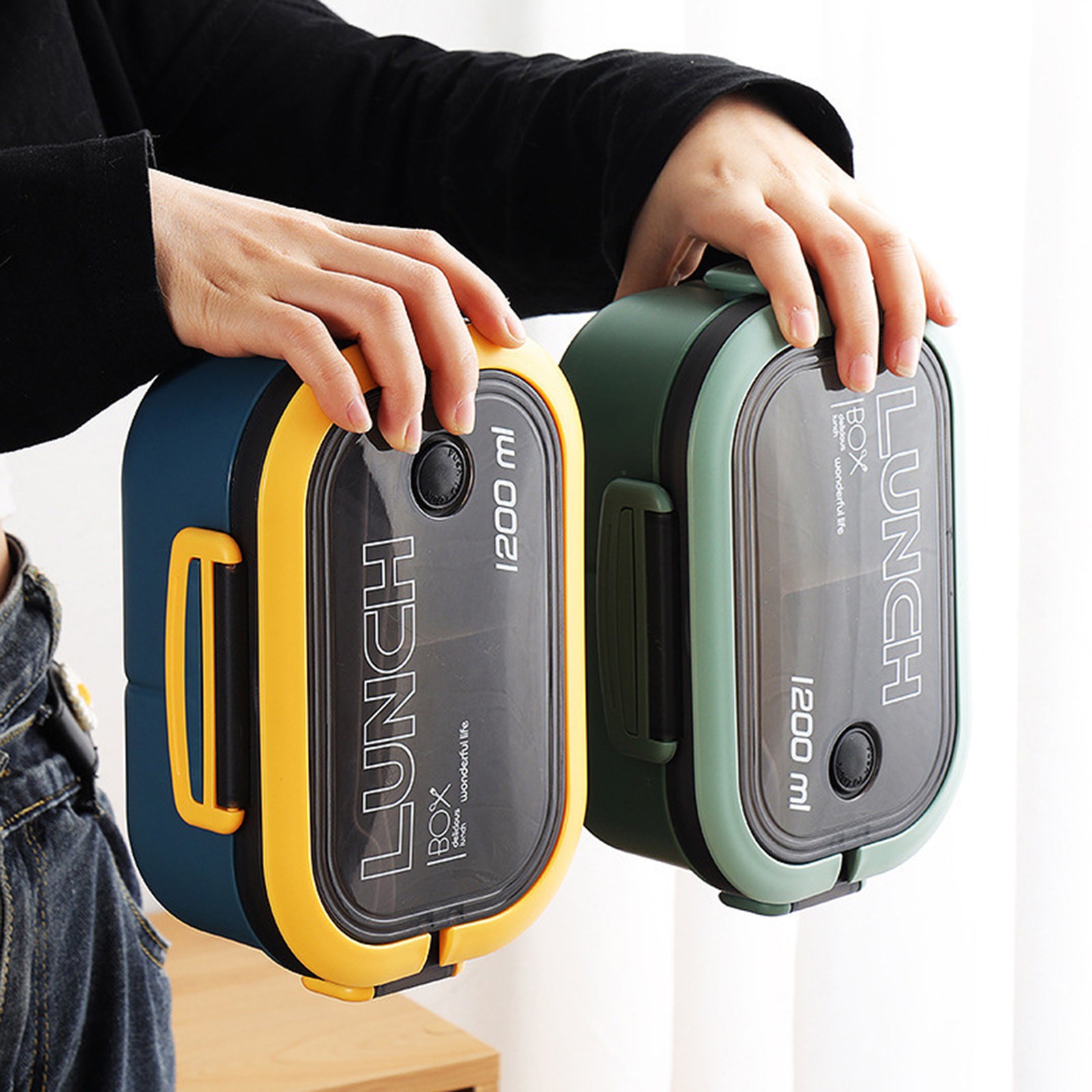 密封二重層ランチボックス アウトドアキャンプピクニックボック - Food Storage Not Plastic のレビューと価格