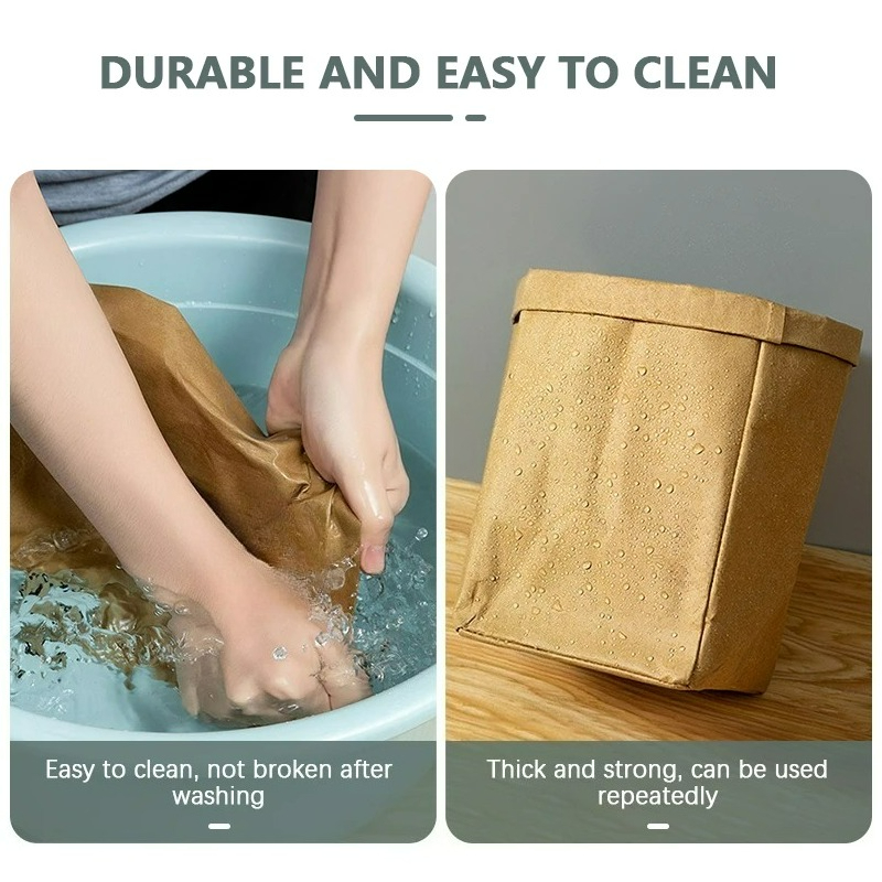 クラフト紙袋 洗える紙製保存袋 再利用可能な食料品袋 食品、 - Food Storage Reusable Bags のレビューと価格