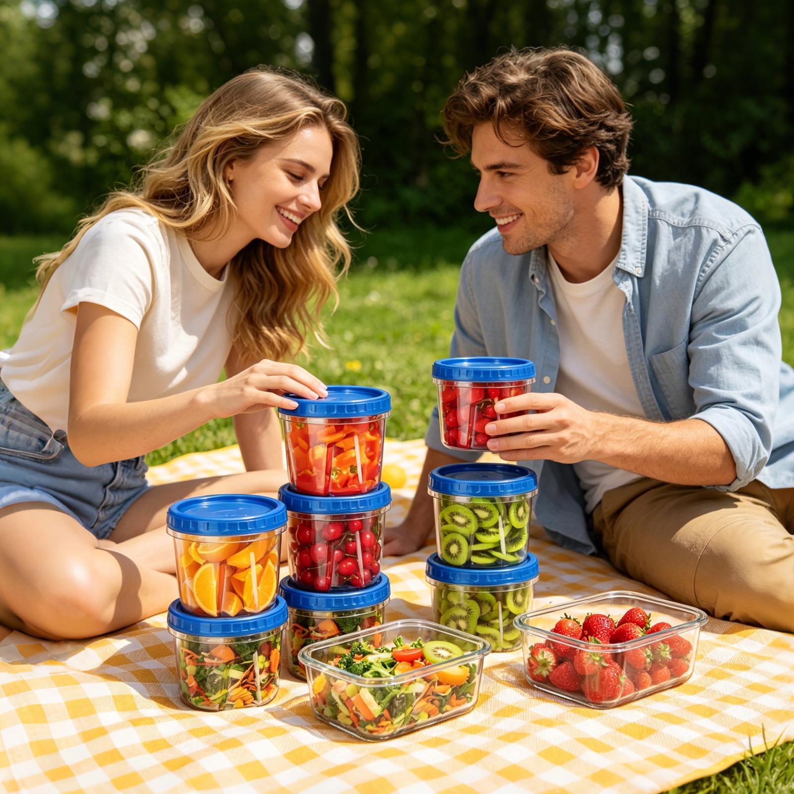 冷凍庫用食品保存容器 6個入り 16オンス 漏れ防止 積み重 - Food Storage For Refrigerator のレビューと価格