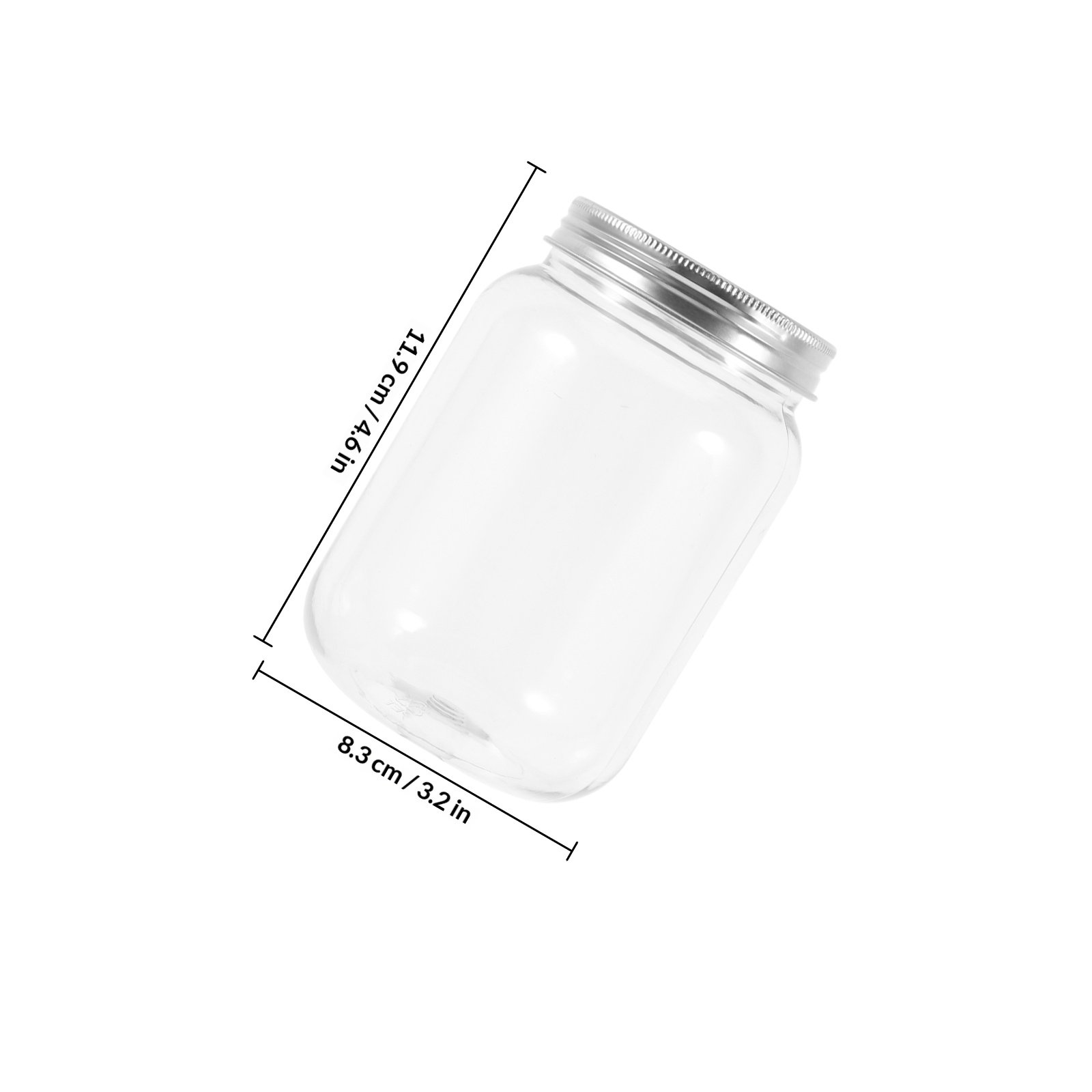4個入り透明プラスチックジャー、気密蓋付き、キッチン収納用、 - Food Storage Jars のレビューと価格