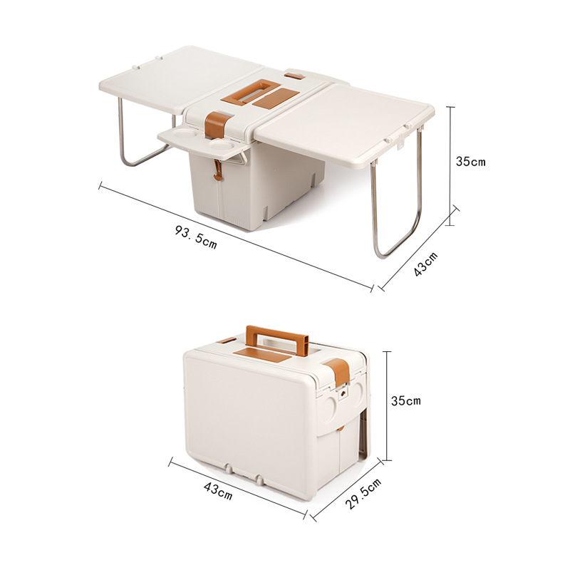2-in-1折りたたみ式キャンプテーブルクーラーボックス、ポ - Food Storage Not Plastic のレビューと価格