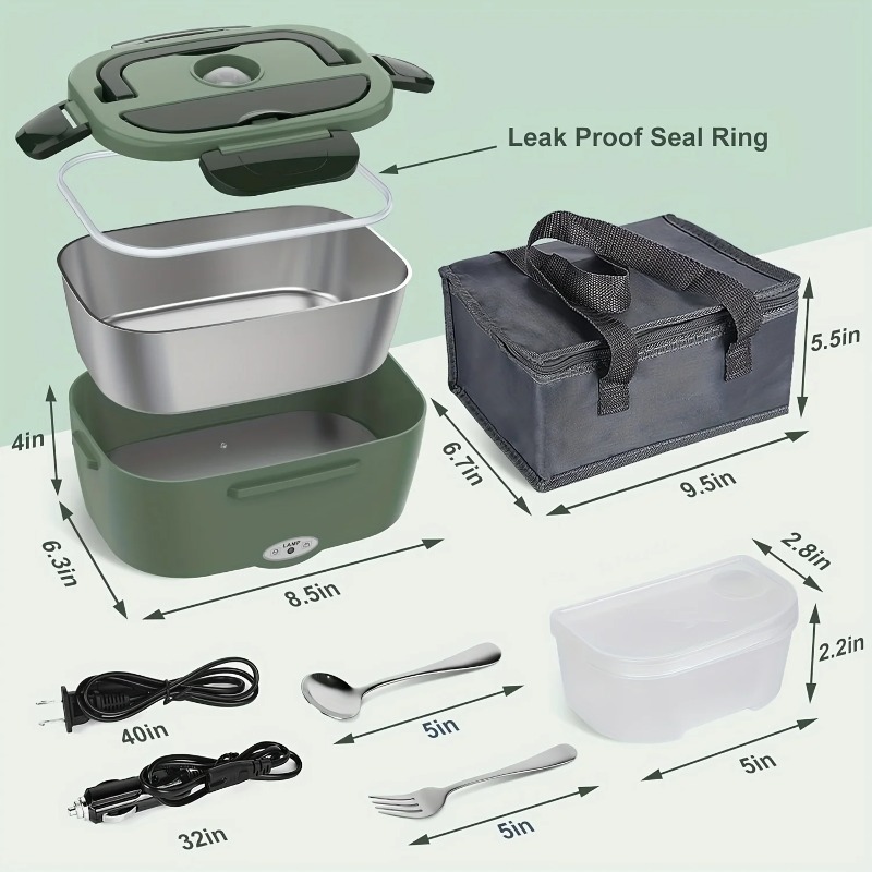 ポータブル電気フードウォーマーランチボックス 1.5L 60 - Food Storage Warmer のレビューと価格