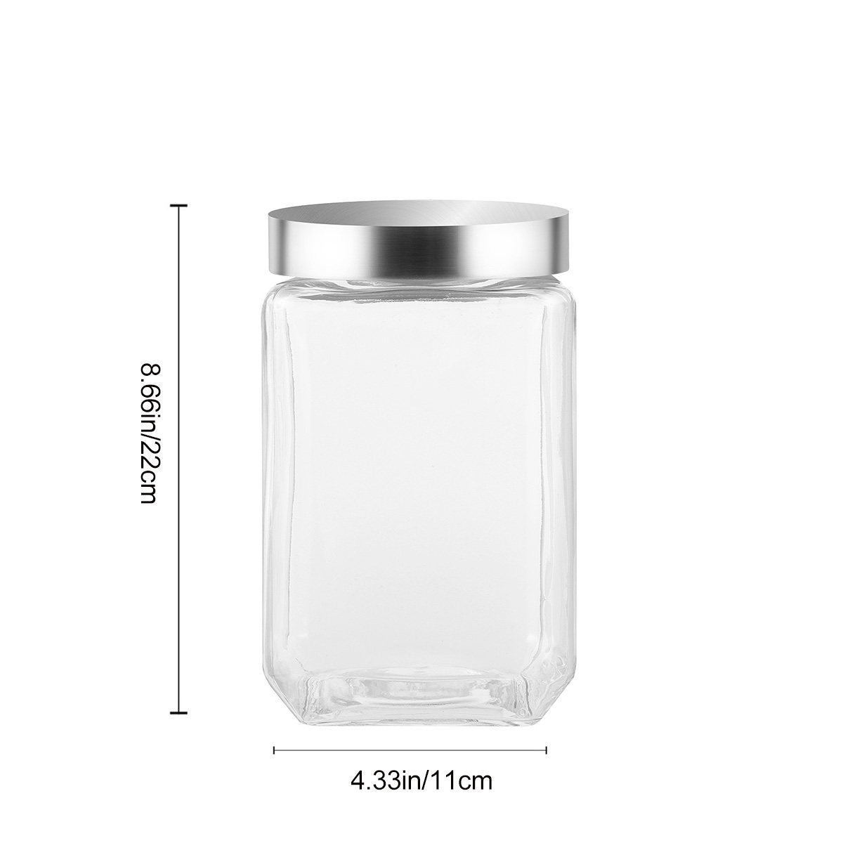 1個入り高ホウケイ酸ガラス保存容器 2000ml 密閉食品容 - Airtight Cereal Jar のレビューと価格