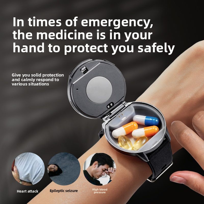 スマートピルリマインダーウォッチ 2 in 1 ポータブル薬 - Food Storage Emergency のレビューと価格