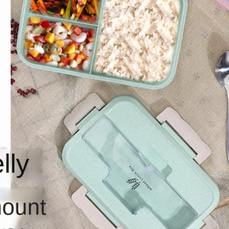 小麦麦わら電子弁当箱、食器、食品保存容器、子供、学校、オフィ - Food Storage Containers B&M のレビューと価格