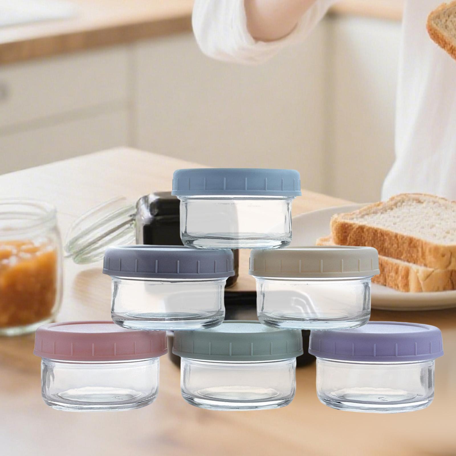 漏れ防止蓋付きミニガラス瓶、キッチンのスパイス、ソース、食品 - Food Storage Set Glass のレビューと価格