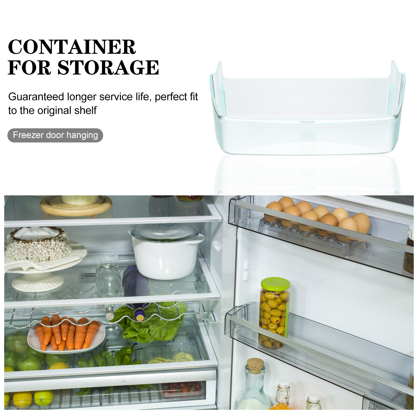 プラスチック製冷蔵庫サイドドアオーガナイザー 大容量冷蔵庫サ - Food Storage Vegetables のレビューと価格