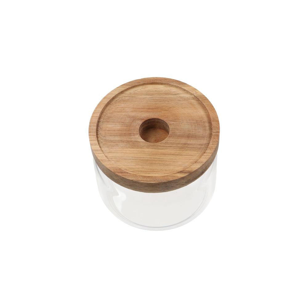 多用途木製蓋付きガラス食品保存瓶 コーヒー豆用透明キッチン容 - Food Storage Set Glass のレビューと価格