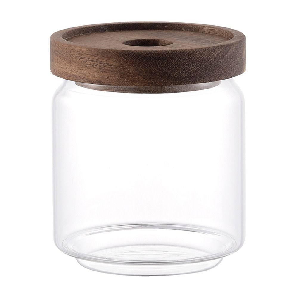 多用途木製蓋付きガラス食品保存瓶 コーヒー豆用透明キッチン容 - Food Storage Set Glass のレビューと価格