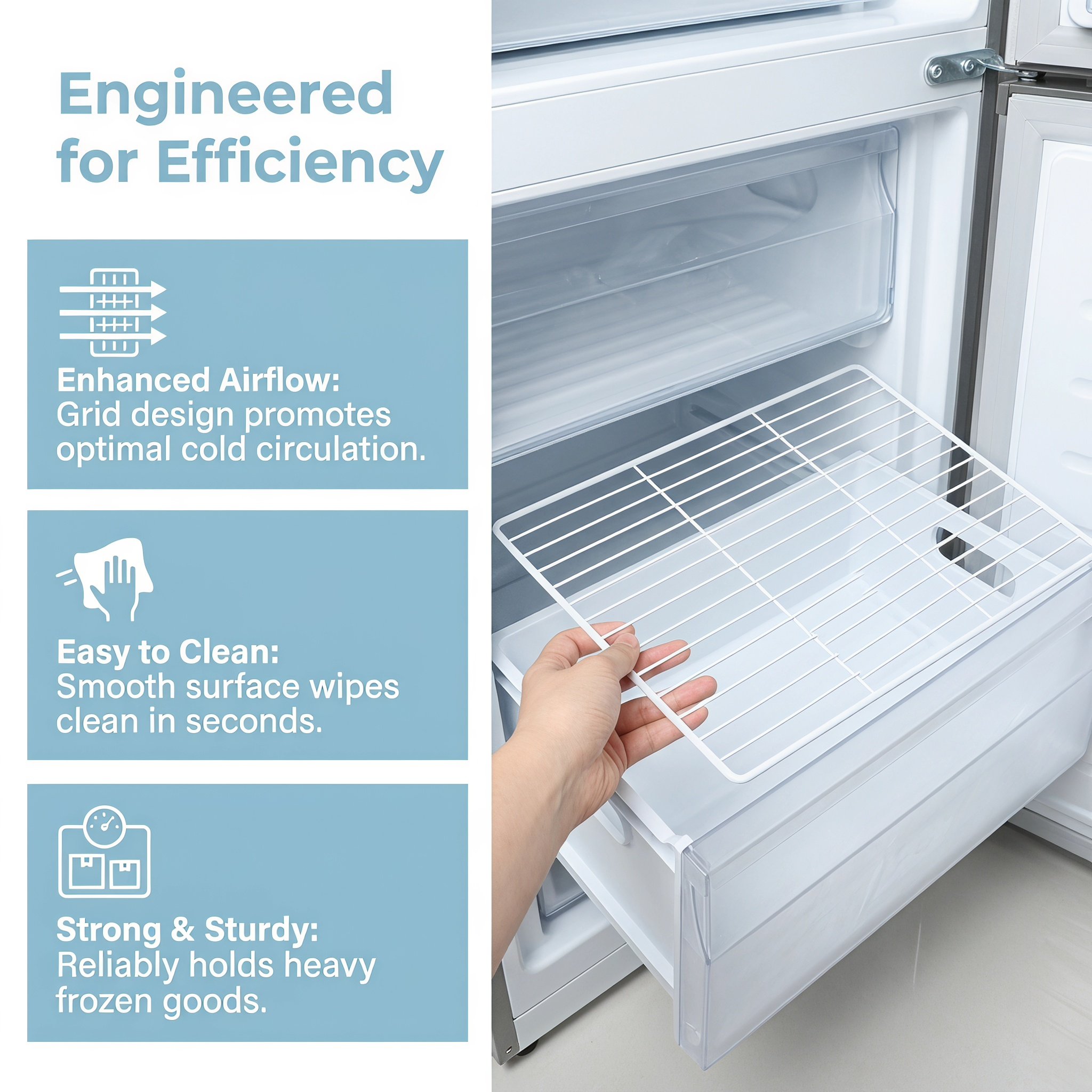 チェストフリーザー用金属製ワイヤーシェルフディバイダー 11 - Food Storage For Refrigerator のレビューと価格