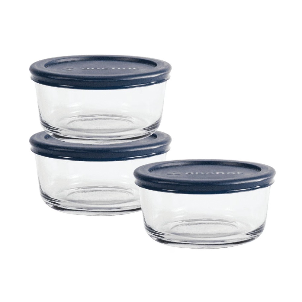 アンカーホッキング ガラス製食品保存容器 蓋付き、2カップサ - Food Storage Set Glass のレビューと価格
