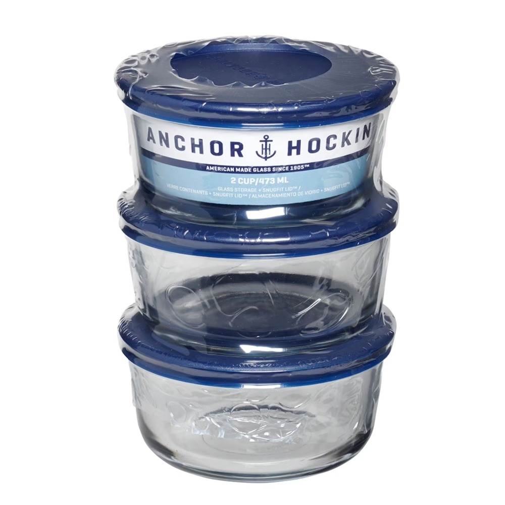 アンカーホッキング ガラス製食品保存容器 蓋付き、2カップサ - Food Storage Set Glass のレビューと価格