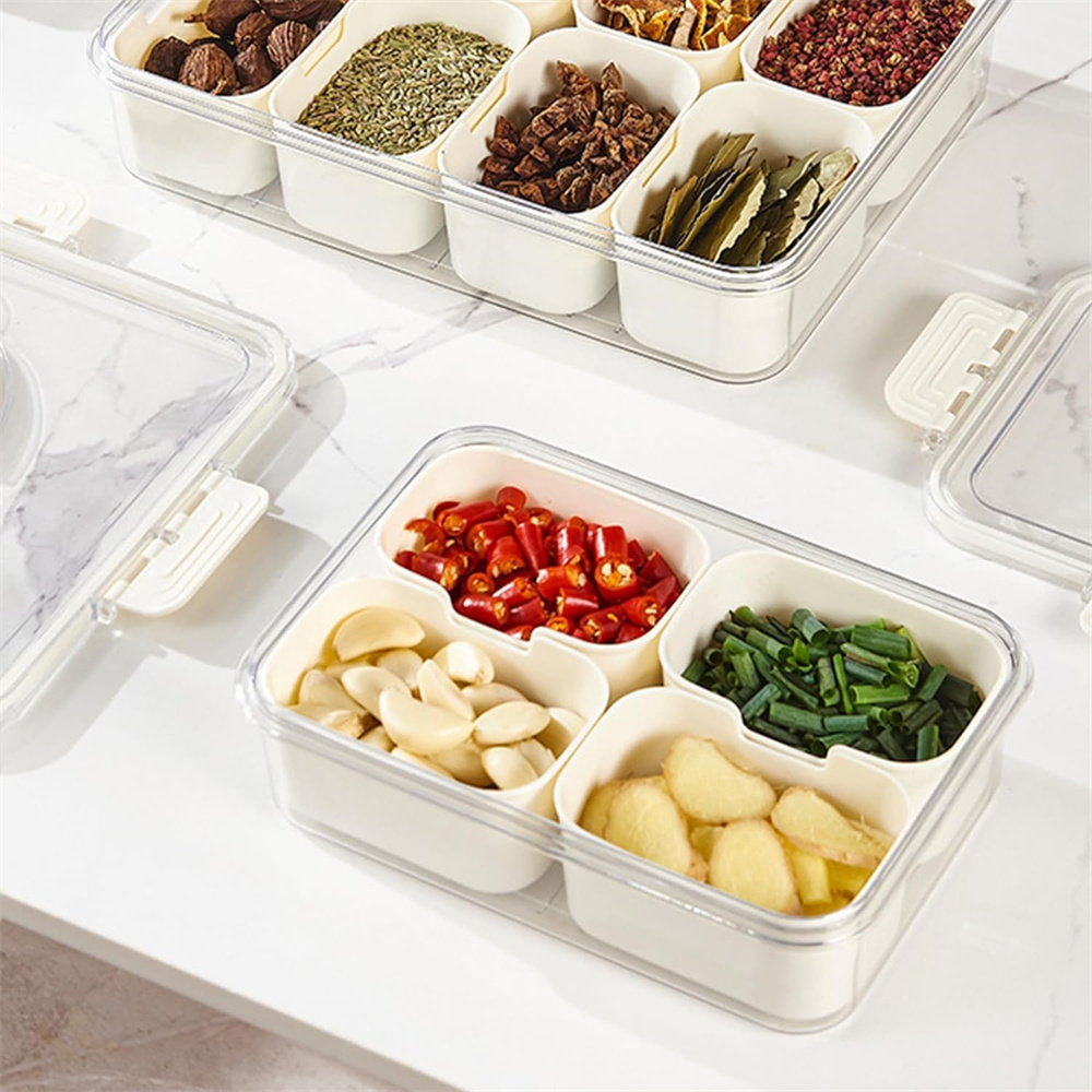 ポータブル食品保存箱、スナック収納ボックス、蓋付き4つのコン - Food Storage Containers B&M のレビューと価格
