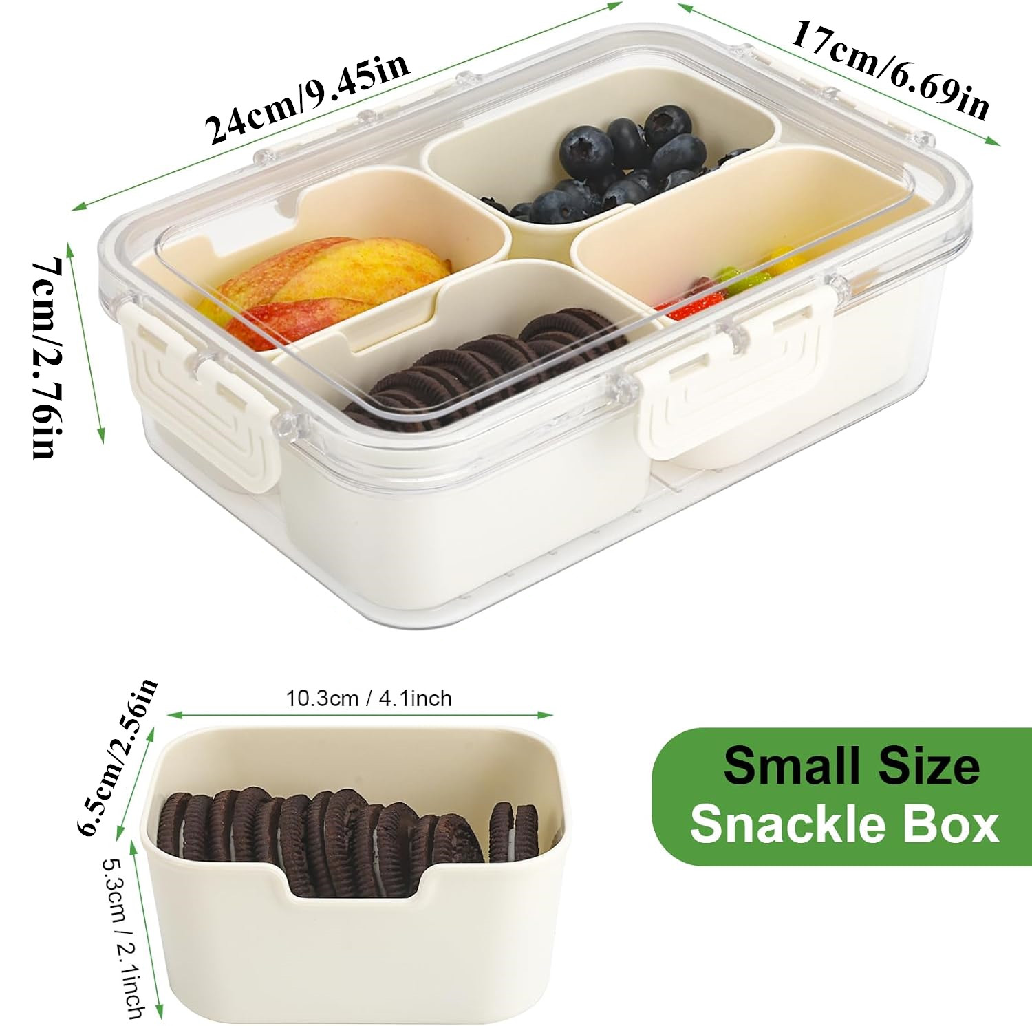ポータブル食品保存箱、スナック収納ボックス、蓋付き4つのコン - Food Storage Containers B&M のレビューと価格