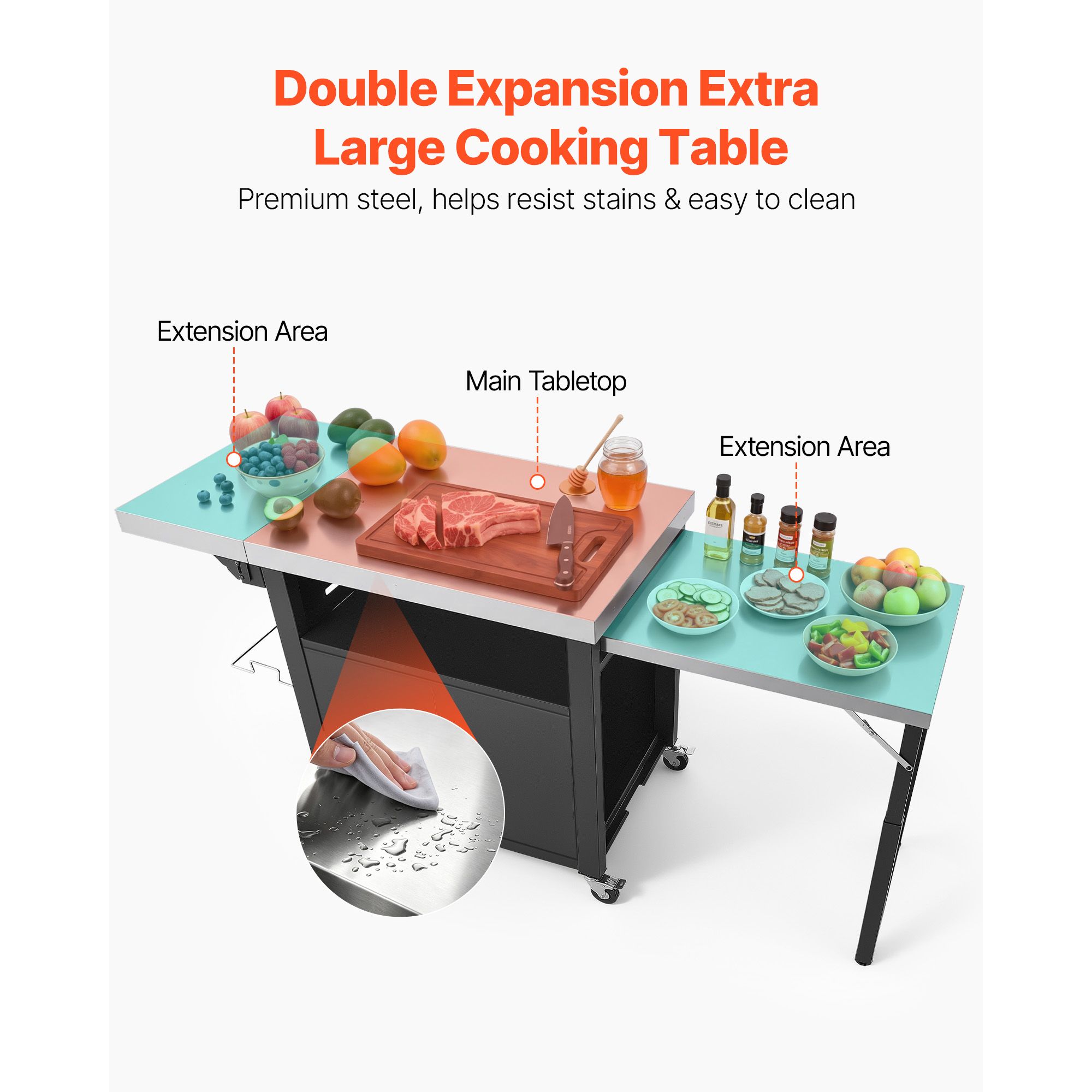 屋外グリルカート、収納キャビネット付き、74.8インチグリル - Food Storage Kitchen Cabinet のレビューと価格