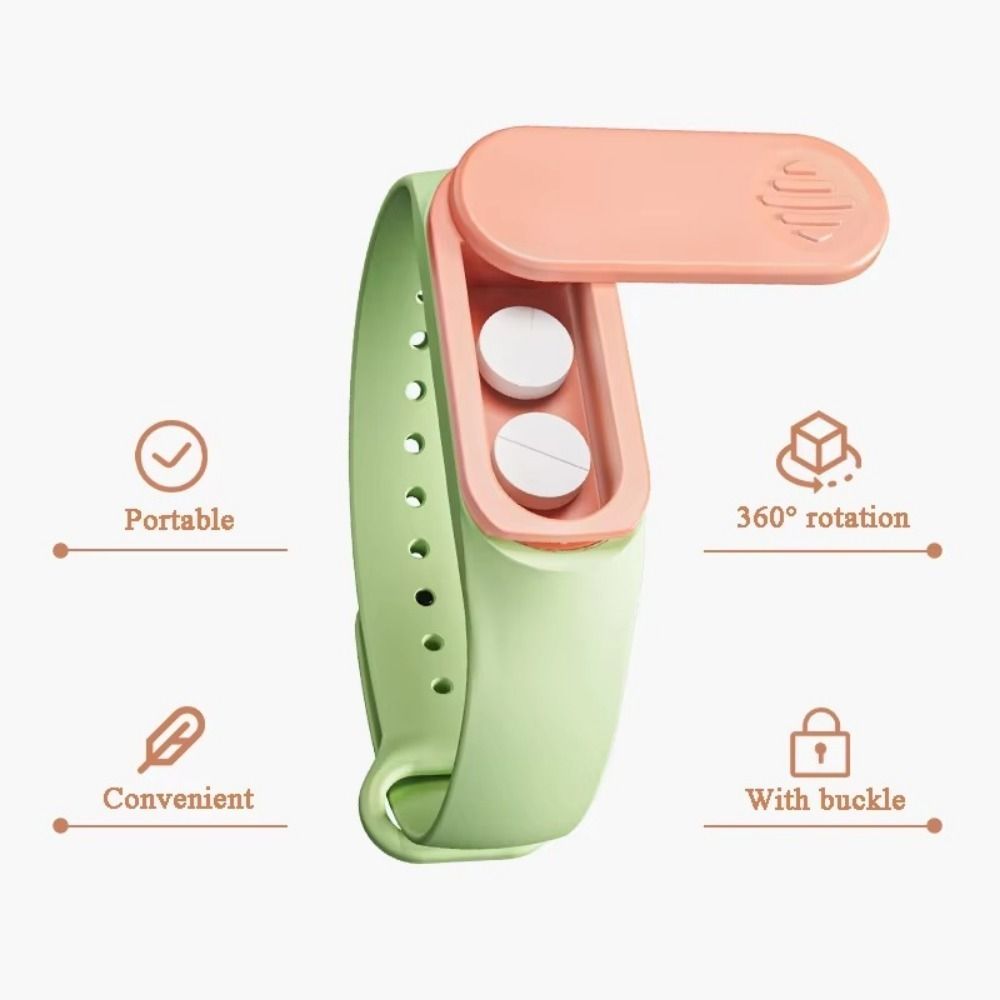 360 °   回転式リストバンドピルケース 防湿密閉型緊急 - Food Storage Emergency のレビューと価格