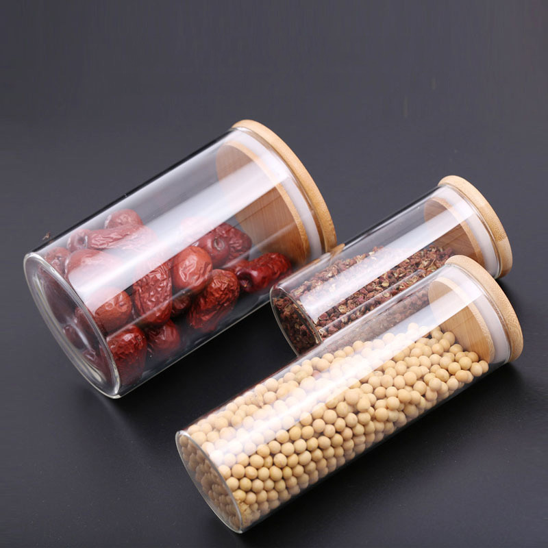 竹の蓋が付いた気密のガラス製食品貯蔵瓶,コーヒー豆,茶葉,ク - Airtight Cereal Jar のレビューと価格