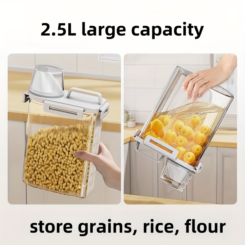 1pc 保存容器、家庭用防虫および防湿密閉保存タンク蓋付き、 - Food Storage Containers Glass のレビューと価格