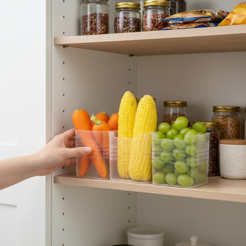# 透明な冷蔵庫用食品整理ボックス 4個セット 積み重ね可能 - Food Storage For Refrigerator のレビューと価格