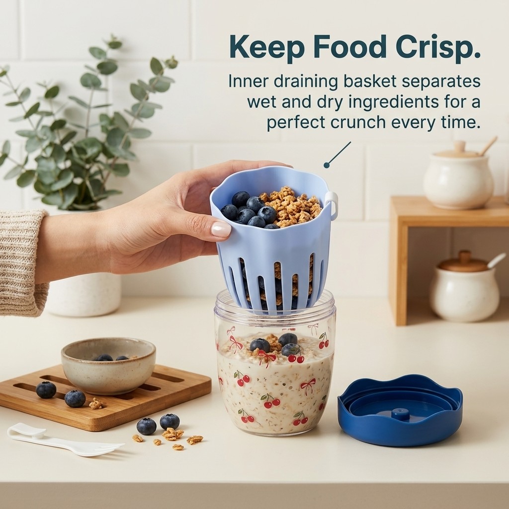 携帯用プラスチック製オーバーナイトオーツ容器、ヨーグルトサラ - Food Storage Yogurt のレビューと価格