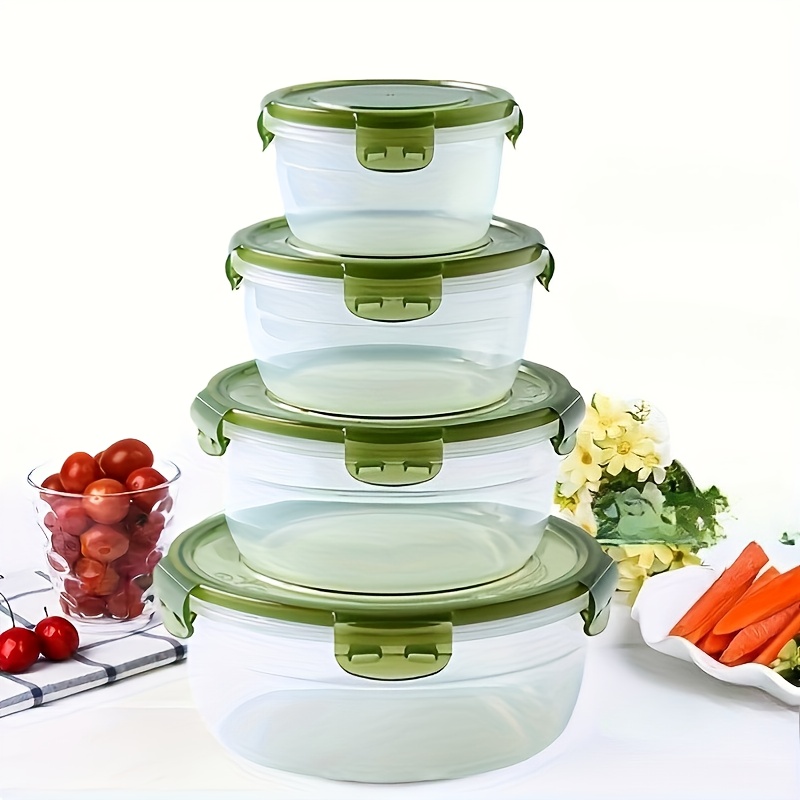 4つのプラスチック製食品保存容器、ランチボックス、食堂、キャ - Food Storage Cupboard のレビューと価格