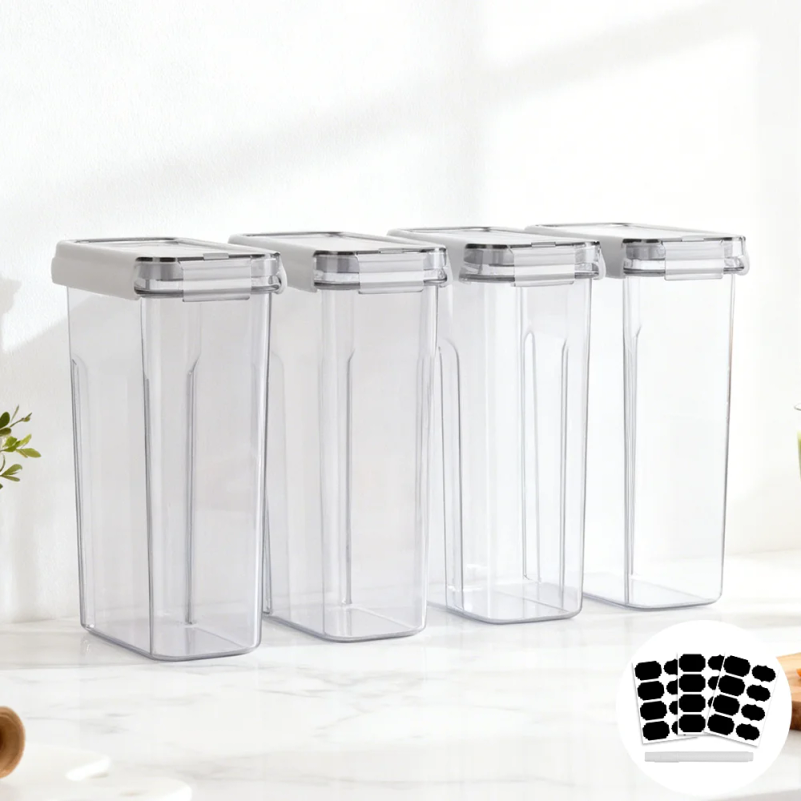 4個/8個入り食品保存容器セット 4L 密閉容器 シリアル保 - Airtight Cereal Jar のレビューと価格