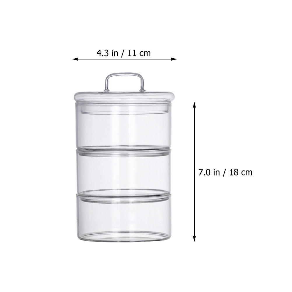 1セットクリアガラス保存容器サラダサービング容器積み重ね可能 - Food Storage Containers Glass のレビューと価格
