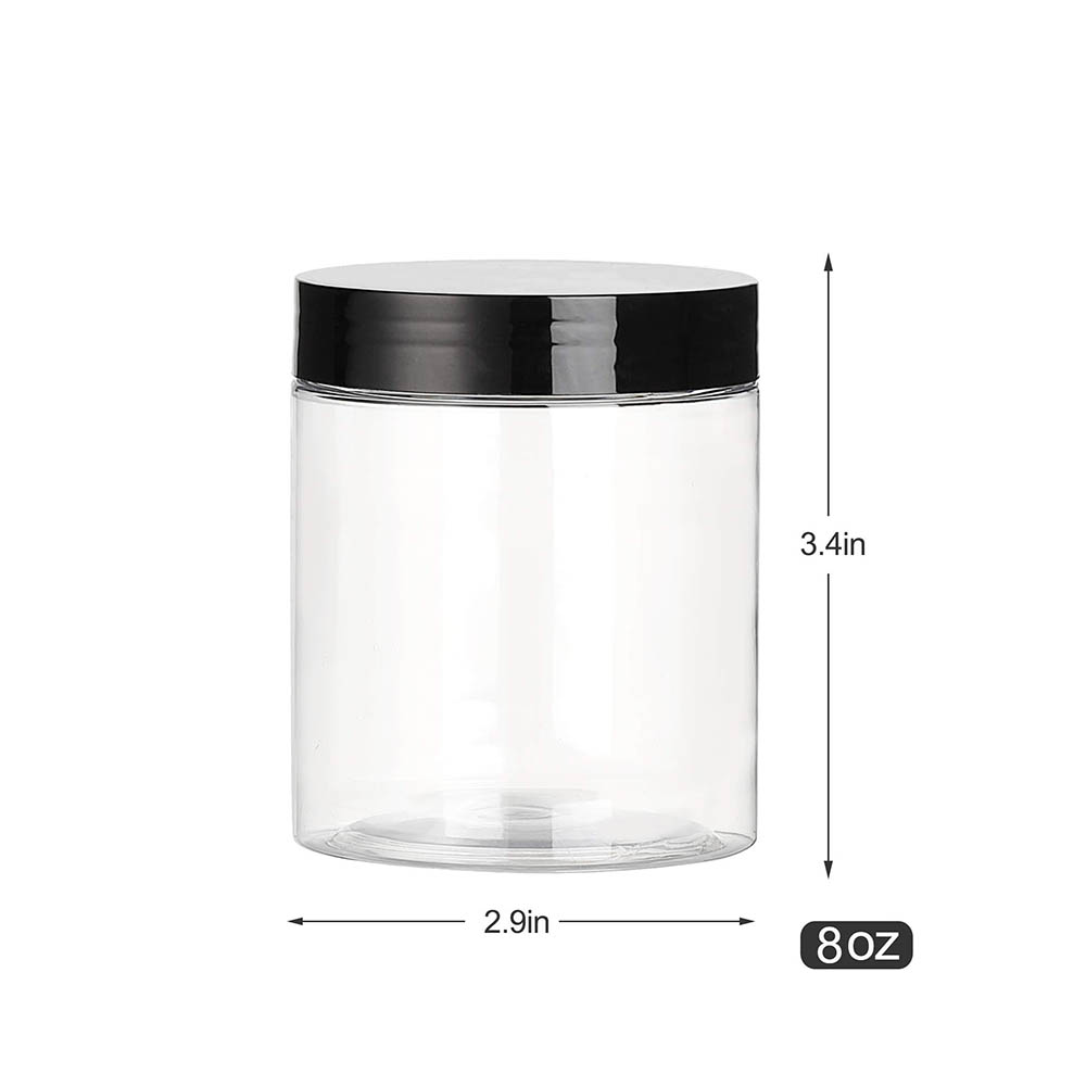 8オンスのプラスチック製蓋付きジャー、透明なプラスチック製ス - Food Storage Not Plastic のレビューと価格