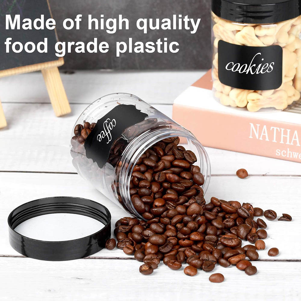 8オンスのプラスチック製蓋付きジャー、透明なプラスチック製ス - Food Storage Not Plastic のレビューと価格