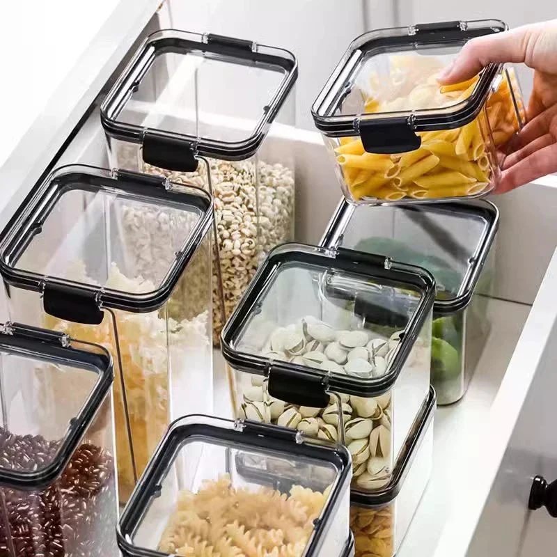 気密性のあるプラスチック製食品保存容器 透明なシリアル、キャ - Airtight Cereal Jar のレビューと価格