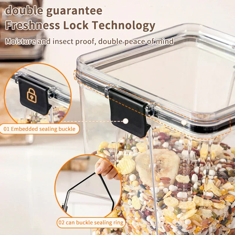 気密性のあるプラスチック製食品保存容器 透明なシリアル、キャ - Airtight Cereal Jar のレビューと価格